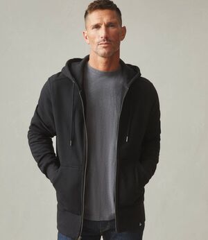 American Giant Hoodie Mens Small Black Full Zip Heavyweight Pockets USA NWT